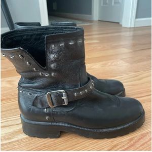 Frye Natalie Lug Rebel Studded Boots